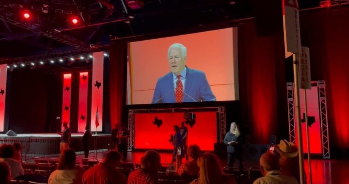 gop-senator-john-cornyn-viciously-booed-at-republican-party-of-texas-convention-after-folding-to-democrats-on-gun-control-(video)