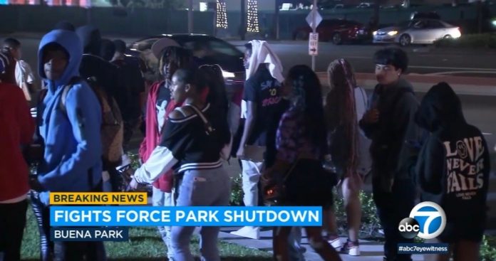 socal-amusement-park-knott’s-berry-farm-forced-to-close-down-after-violent-brawls-among-‘youths’-break-out-(video)