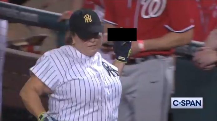 see:-tacky-democrat-rep.-linda-sanchez-flips-off-republicans-during-2022-congressional-baseball-game-for-charity