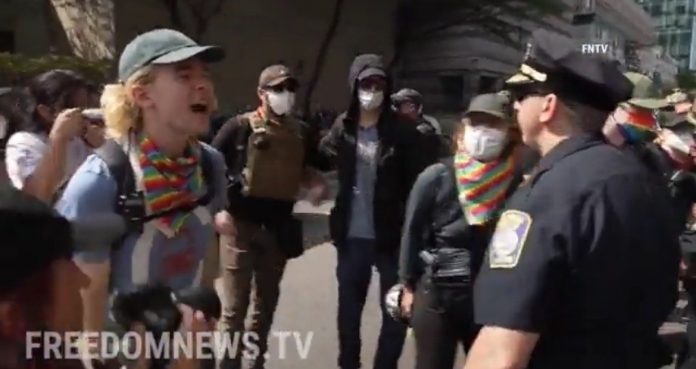 far-left-activists-pushed-back-by-police-after-trying-to-confront-demonstrators-protesting-transgender-surgeries-for-children-at-boston-children’s-hospital-(video)