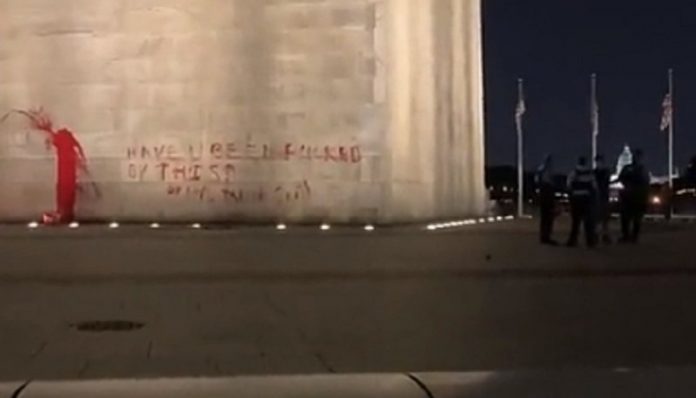 guy-arrested-after-vandalizing-the-washington-monument-(video)