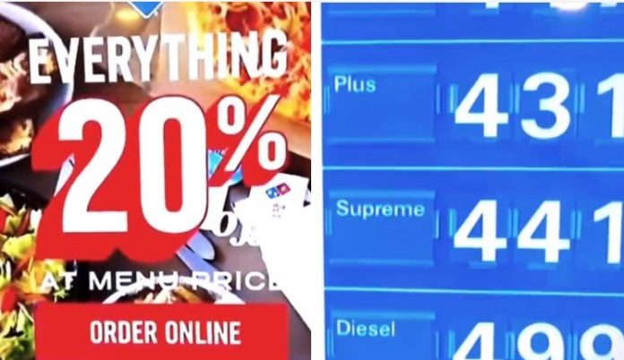 “now-that-gas-prices-are-so-high”–-#bideneffect–-domino’s-pizza-runs-20%-discount-on-menu-items-due-to-soaring-gas-prices-and-inflation