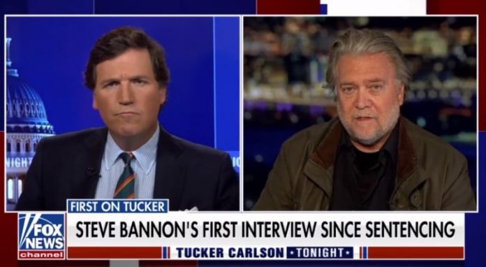 steve-bannon-in-first-interview-following-sentencing-tells-tucker-carlson-his-wish-for-the-country-(video)