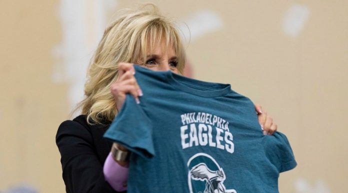 the-jill-biden-curse-strikes-again!-philadelphia-eagles-lose-the-super-bowl-with-dr.-jill-in-attendance