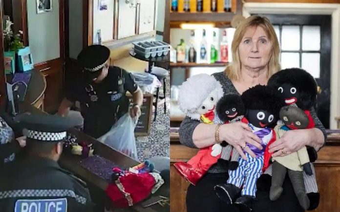 british-police-raid-pub,-seize-‘racist’-dolls-in-‘hate-crime’-investigation–-defiant-owner-replaces-dolls-and-puts-them-back-up