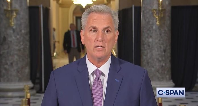 speaker-mccarthy-challenges-biden,-schumer-after-house-republicans-pass-united-states-debt-ceiling-bill-(video)