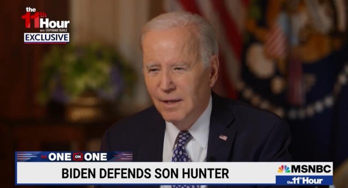 “my-son-has-done-nothing-wrong”–-joe-biden-defends-son-hunter-as-feds-near-decision-whether-to-bring-charges-(video)