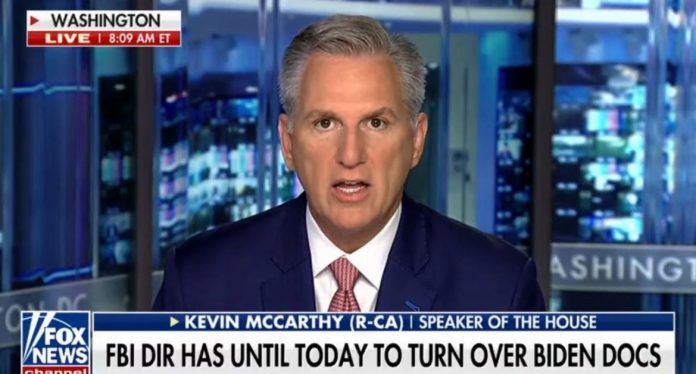 mccarthy-has-final-message-for-fbi-director-wray:-turn-over-biden-bribery-scheme-document-or-face-contempt-charges-(video)