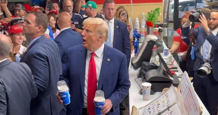 “we-love-you,-trump!”–-president-trump-hands-out-blizzards-to-supporters-at-dairy-queen-in-iowa-(video)