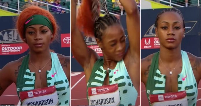 this-woman-is-awesome!-increasing-star-sha’carri-richardson-flips-off-her-wig-then-runs-and-wins-her-first-united-states-women’s-100-meter-final–-video