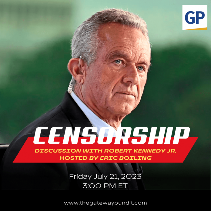 live-stream-audio:-robert-kennedy,-jr.-to-discuss-explosive-weaponization-hearing,-government-censorship-and-silencing-of-americans-in-twitter-space-hosted-by-eric-bolling,-with-guests-jim-hoft,-joe-hoft-and-the-bollingers-at-3:00-pm-et