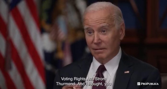 joe-biden:-“when-i-left-the-senate,-i-was-able-to-convince-strom-thurmond-to-vote-for-the-voting-rights-act”–-thurmond-voted-against-it-(video)