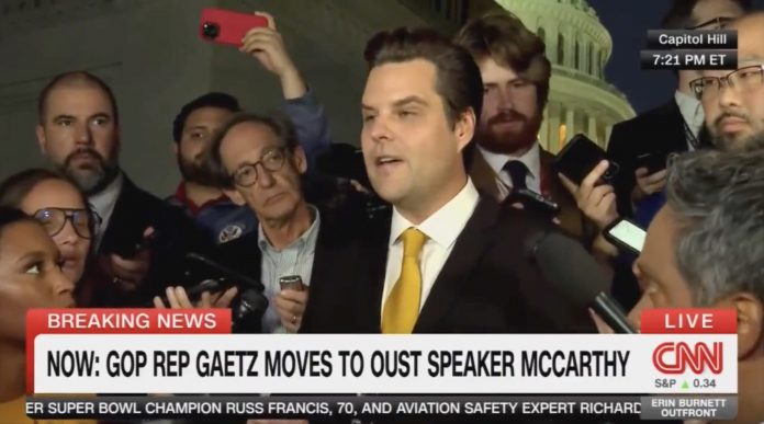 rep.-matt-gaetz-slams-kevin-mccarthy-after-filing-motion-to-vacate-chair:-‘i-don’t-own-kevin-mccarthy-anymore,-democrats-can-have-him’-(video)