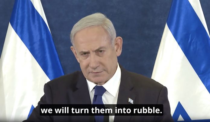 a-ground-invasion-of-gaza-is-coming:-prime-minister-benjamin-netanyahu-issues-stark-warning-to-hamas–-tells-gaza-civilians-to-“leave-now-because-we-will-operate-forcefully-everywhere”-(video)