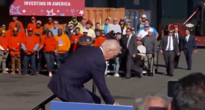 breaking:-joe-biden-trips-and-almost-falls-on-his-face-as-he-takes-stage-in-philly-(video)