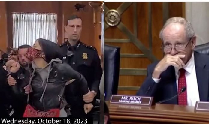 video:-pro-palestinian-leftists-interrupt–-shut-down-senate-hearing–-where-the-hell-is-the-fbi?-where-is-capitol-police-with-clubs-and-pepper-spray?