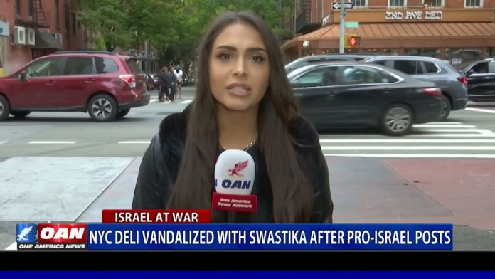 leftists-in-action:-ny-city-jewish-deli-vandalized-with-swastika-after-pro-israel-social-media-posts-(video)