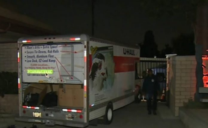 u-haul-filled-with-2,000-pounds-of-marijuana-crashes-into-california-police-station