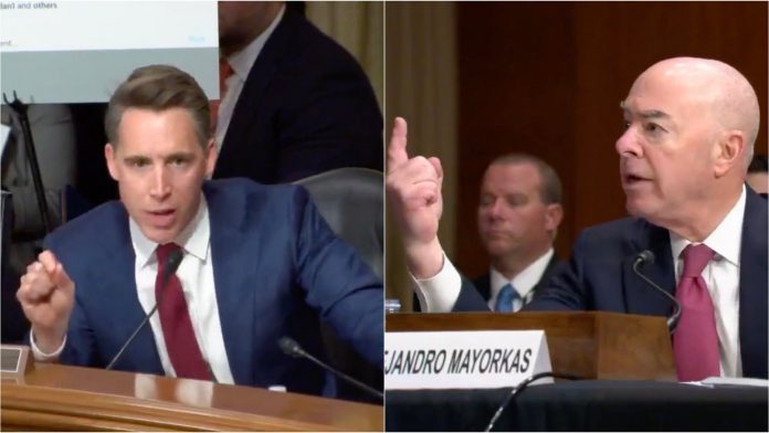 sen.-josh-hawley-lashes-out-at-alejandro-mayorkas-during-heated-exchange-in-senate-hearing-over-dhs-employee’s-controversial-post-on-jewish-genocide-(video)