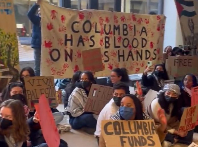 “hillary!-hillary!-you-can’t-hide!”–-pro-hamas-activists-at-columbia-university-heckle-hillary-clinton-as-she-walks-by-(video)