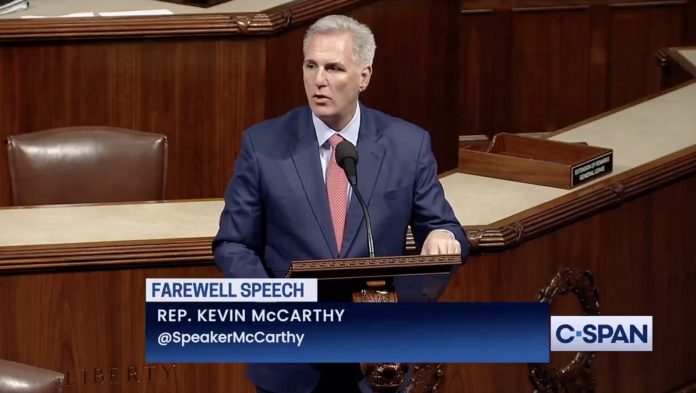 kevin-mccarthy-delivers-his-final-speech-on-house-floor:-lauds-democrats-as-true-reflection-of-america,-criticizes-gop-as-“restrictive-country-clubs”-(video)