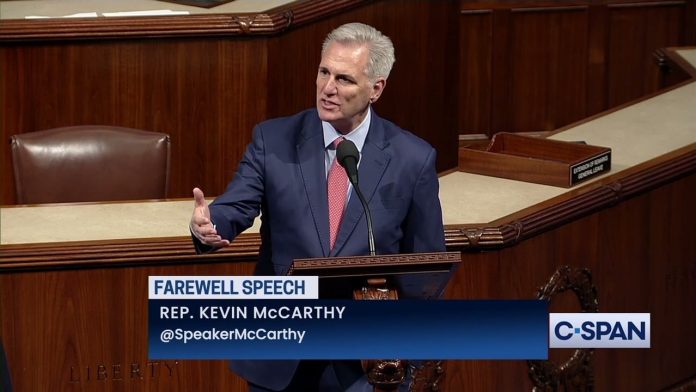 previous-speaker-kevin-mccarthy’s-resignation-from-house-effective-today,-leaves-republicans-with-razor-thin-majority