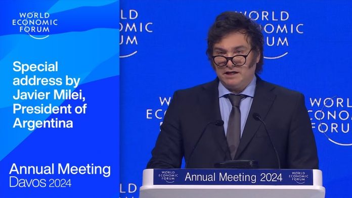 “long-live-freedom”–-argentinian-president-javier-milei-trashes-socialism-and-calls-out-elites-in-his-first-appearance-at-wef-(video)