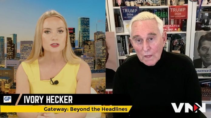 entrance:-beyond-the-headlines-01/17/24-the-legendary-roger-stone,-author-seamus-bruner,-independent-journalist-miro-wolsfeld,-hans-von-spakovsky,-and-tpusa-contributor-erin-elmore–-8:00-pm-et