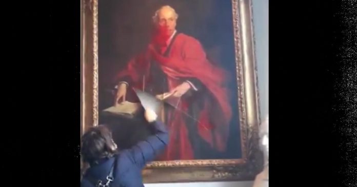 anti-israel-protesters-succeed-in-destroying-priceless-historic-painting