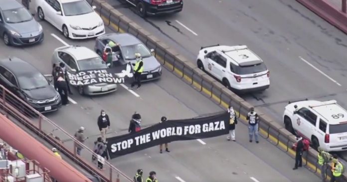 two-tiered-justice:-radical-anti-israel-activists-who-shut-down-golden-gate-bridge-for-hours-released-with-no-charges