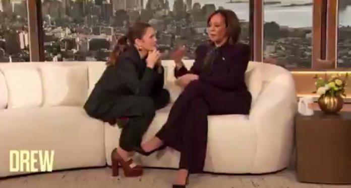 this-exchange-with-drew-barrymore-and-kamala-harris-will-make-you-cringe-(video)