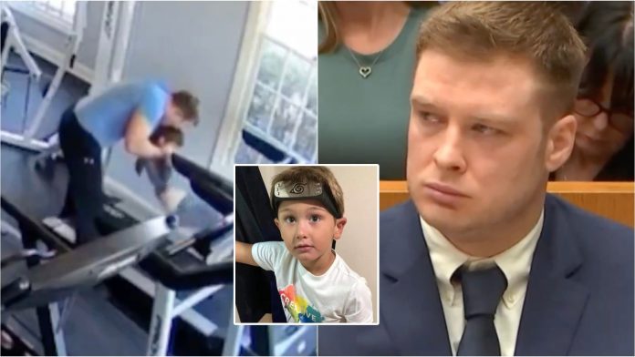 troubling-footage-shows-accused-killer-dad-coercing-6-year-old-son-to-run-on-treadmill-in-twisted-punishment-for-being-‘fat’-(video)