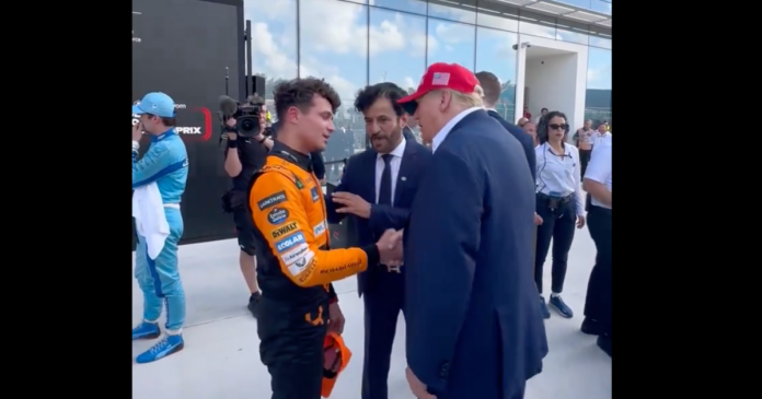 best-of-luck-charm:-after-president-trump-fires-up-f1-crowd-outside-mclaren-pit,-mclaren-driver-lando-norris-wins-first-ever-f1-race(-video)