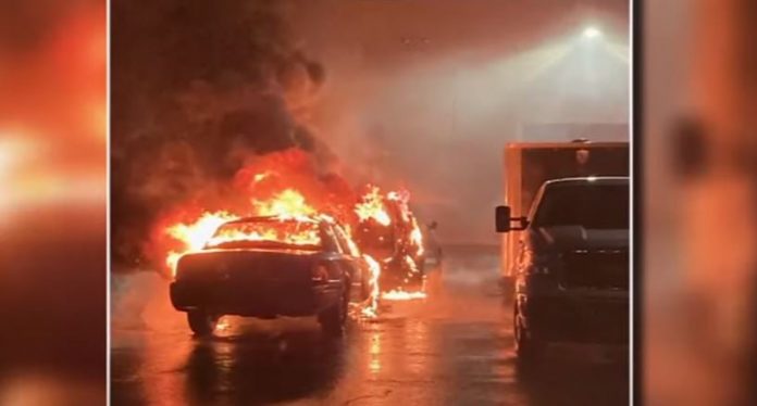 “let-10-million-cop-cars-burn!”–-radical-pro-hamas-terror-group-‘rachel-corrie’s-ghost-brigade’-admits-to-torching-15-portland-police-cars-in-‘preemptive-attack’