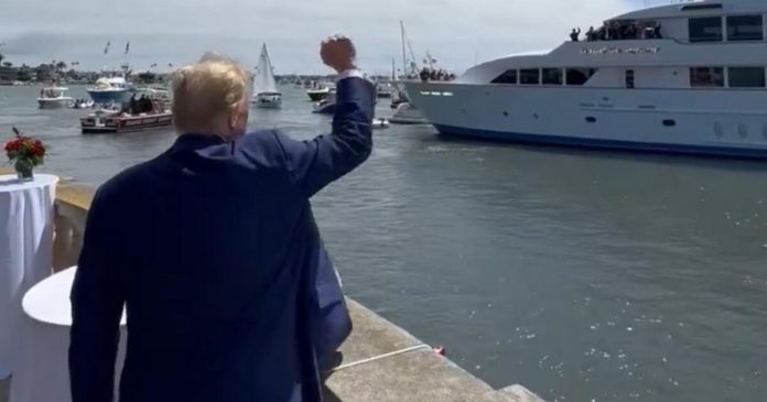 president-trump-waves-to-supporters-in-trump-boat-parade-in-newport-beach-(video)