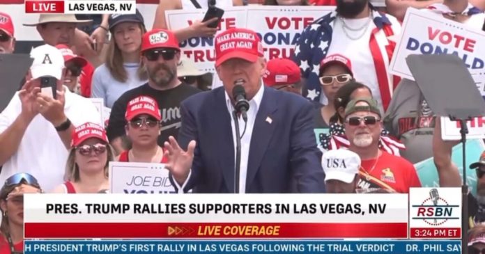 watch:-“it’s-bullsh*t-what-he-signed”-–-president-trump-slams-joe-biden’s-executive-order-on-illegal-immigration-to-open-las-vegas-rally-–-crowd-chants-“bullsh*t!”-(video)