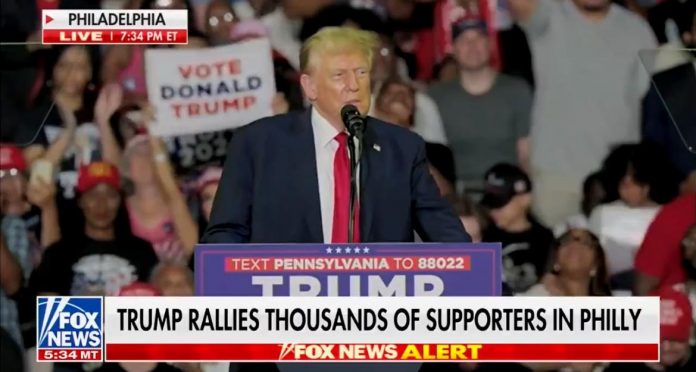 “he’ll-come-out-all-jacked-up”-–-philly-crowd-erupts-as-trump-rips-biden-for-being-holed-away-and-heavily-doped-up-at-camp-david-(video)