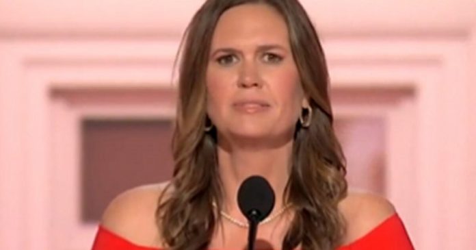 sarah-huckabee-sanders-brings-the-house-down-with-inspiring-and-funny-speech-at-the-rnc-(video)