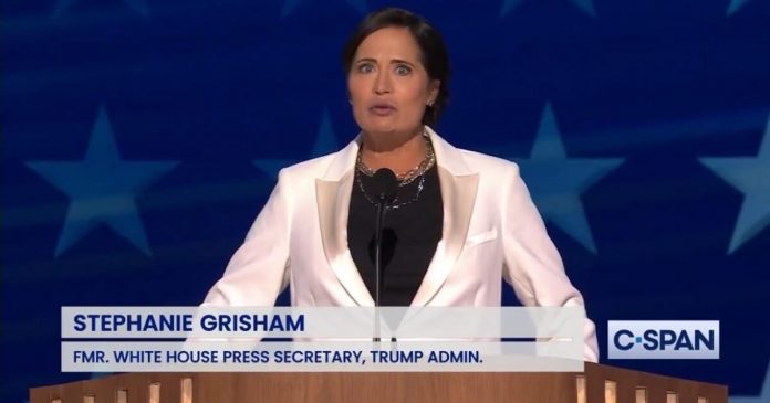 former-trump-white-house-spox-stephanie-grisham-launches-nasty-attack-on-trump-in-dnc-speech-–-trump-camp-responds-(video)