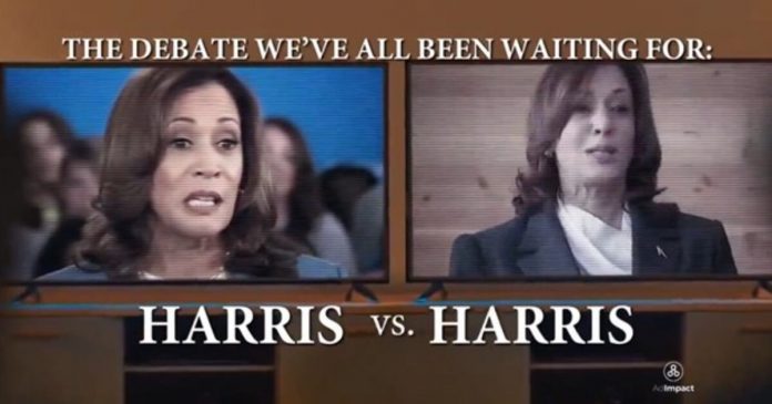 watch:-trump-campaign-releases-devastating-ad-exposing-kamala-harris-by-having-her-‘debate’-herself