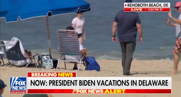 who-is-running-the-country?-joe-biden-lounges-on-the-beach-as-he-enjoys-his-second-straight-week-of-vacation-on-taxpayer-dime-(video)