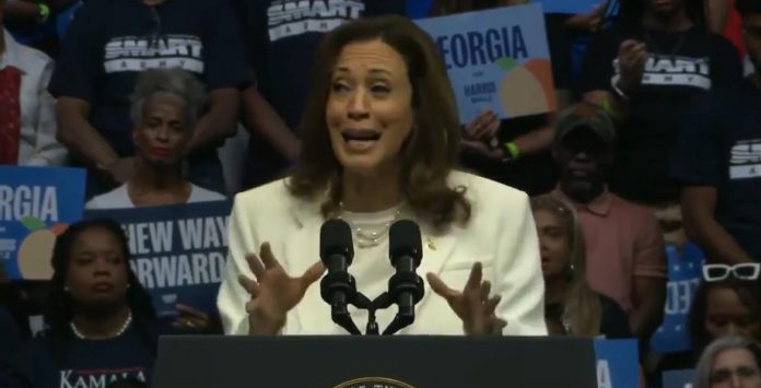 kamala-harris-falls-apart-at-georgia-campaign-event,-sounds-more-incoherent-than-joe-biden-(video)