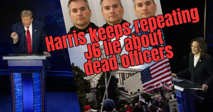 kamala’s-debate-lies-&-disinformation:-harris-repeats-debunked-j6-killed-officers-meme