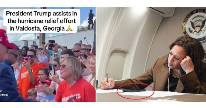 thousands-cheer-trump-as-he-assists-with-hurricane-relief-efforts-in-georgia-–-while-kamala-makes-fake-phone-call-(video)