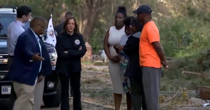 kamala-harris-makes-sure-the-cameras-are-in-place-to-capture-her-carefully-choreographed-photo-op-as-she-surveys-hurricane-damage-in-georgia-(video)