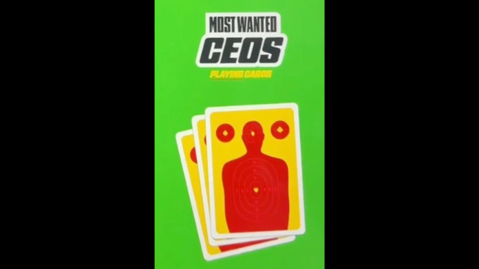 sick:-head-of-‘comrade-workwear’-announces-‘most-wanted-ceos’-playing-cards-following-murder-of-unitedheathcare-ceo