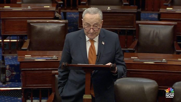 chuck-schumer-demands-return-to-bloated-1,500-page-spending-disaster,-threatens-government-shutdown-(video)