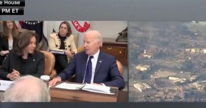 sick:-joe-biden-cracks-joke-during-white-house-briefing-on-california-fires-–-even-kamala-harris-is-shocked-(video)