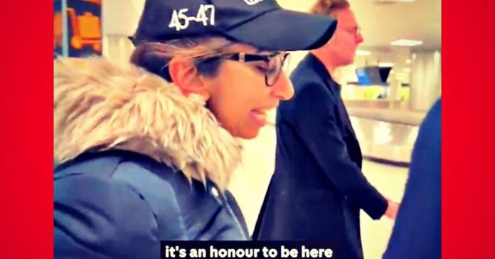 ‘it’s-an-honor-to-be-here’:-british-conservative-firebrand-and-former-home-secretary-suella-braverman-arrives-in-dc-donning-a-maga-hat-to-attend-trump’s-historic-inauguration-(video)