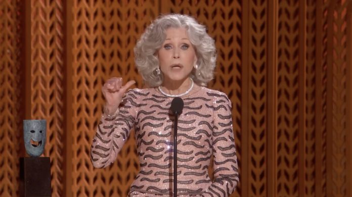 hanoi-jane-fonda-doubles-down-on-woke-nonsense,-takes-jabs-at-trump-at-sag-awards-(video)